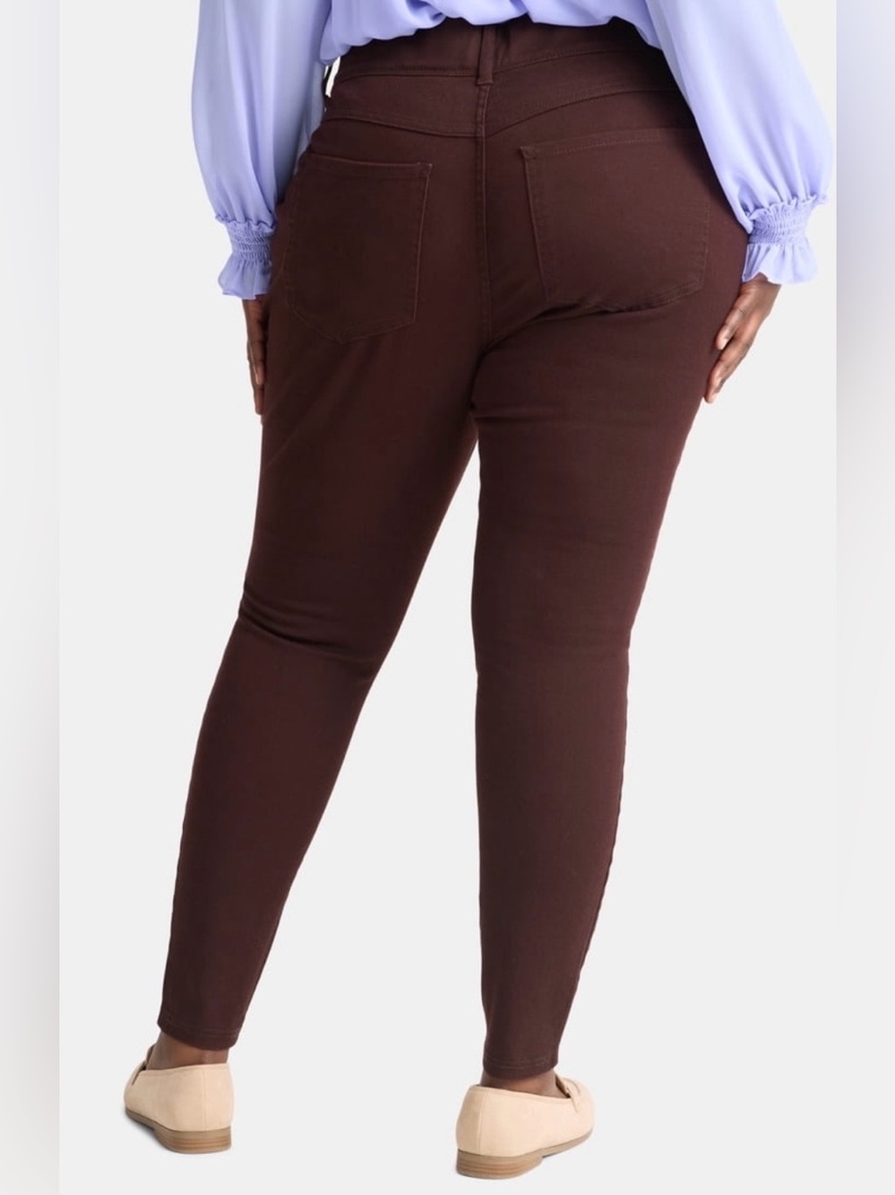 Terra & Sky High Rise Pull On Jegging Darkest Brown 4X (28W-30W) NWT - Picture 3 of 5